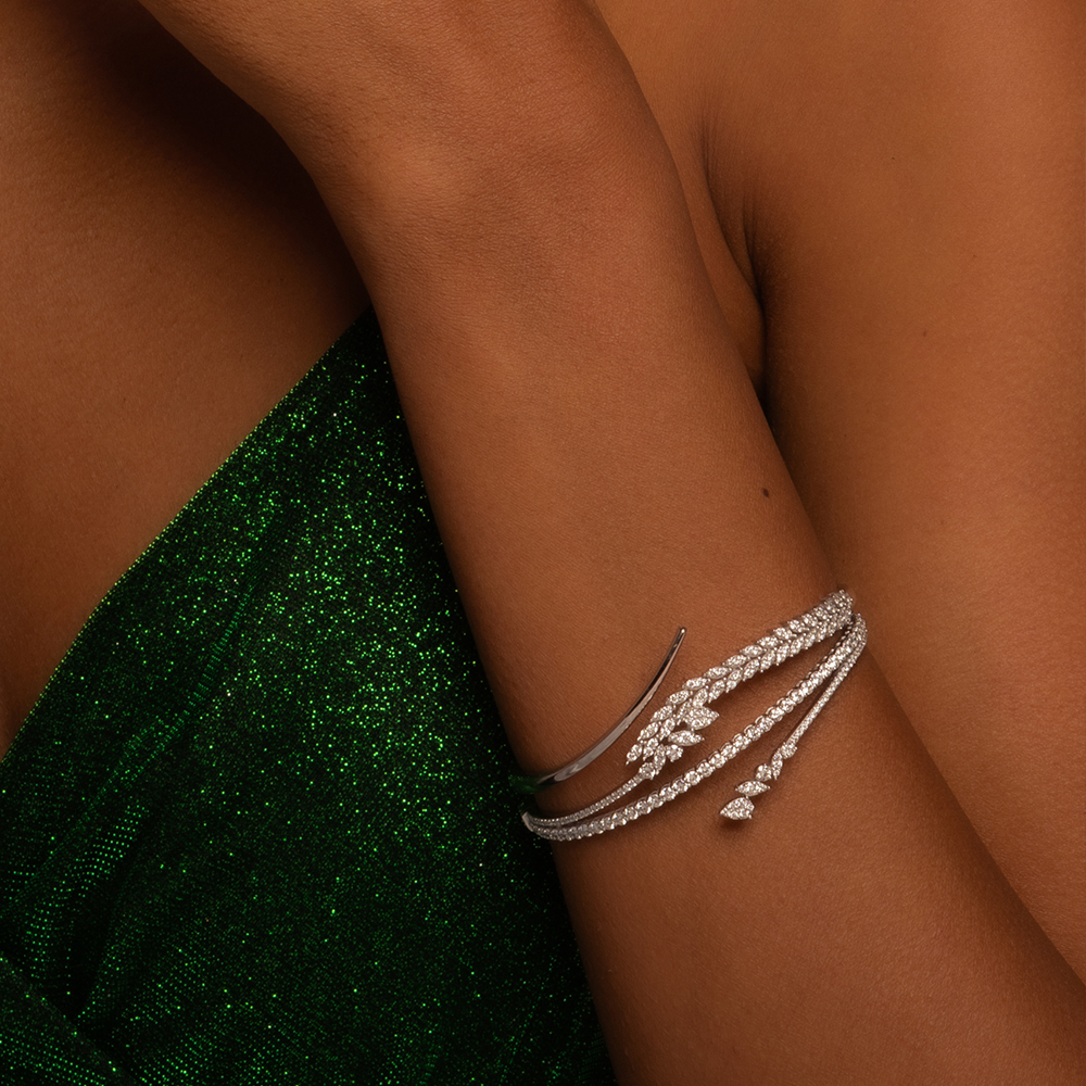 white gold with diamond bracelet