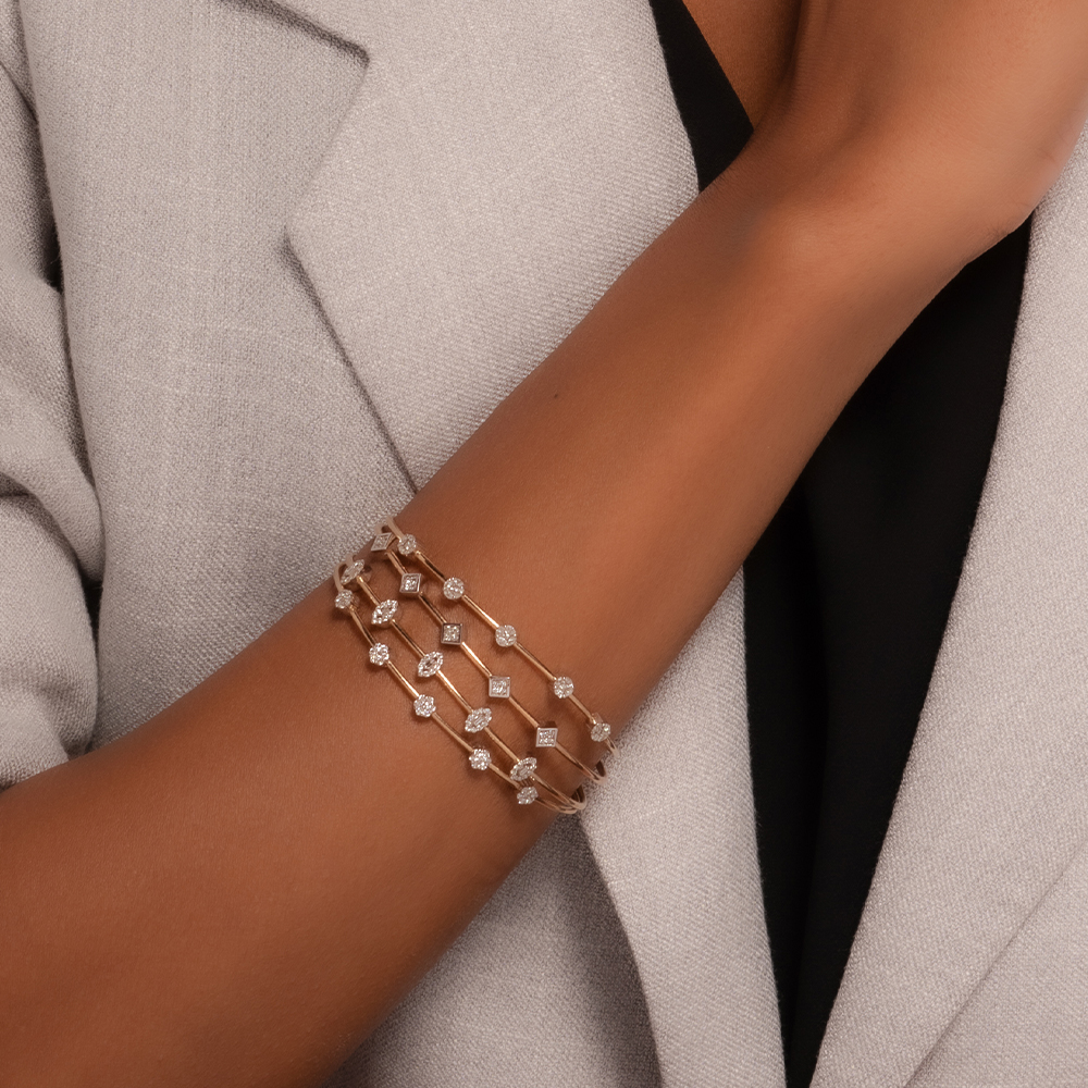 gold with diamond bracelet